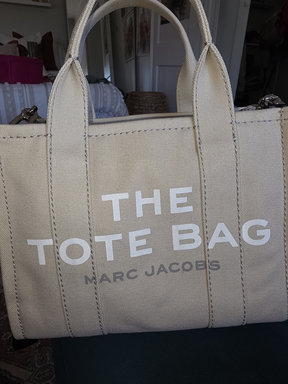 Marc Jacobs Canvas 'The Tote Bag' in Light Beige
